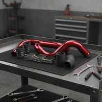 High Performance Turbo Intercooler Pipe Kit Polished Intercooler Pipe with Silicone Boots Bolt-on Vehicle Part Durable for Engine Bay