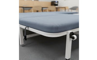 Foldable Design Single Folding Bed with Mattress Easy Setup Rollaway Guest Bed Adjustable Backrest Metal Frame Folding Lounger for Office