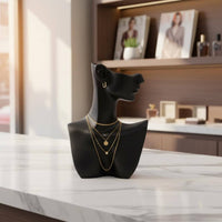 White Portrait Jewelry Stand Versatile Necklace Display Bust Resin Jewelry Display Bust Minimalist Design for Boutique Owners