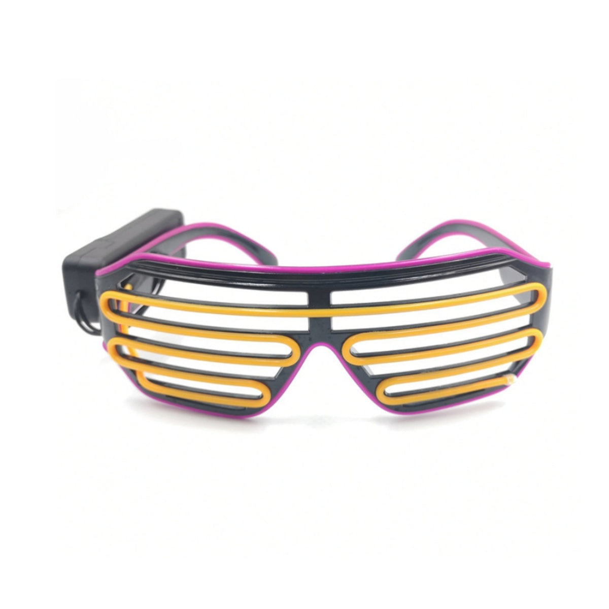 LED Shutter Glasses Bi-Color Color EL Wire Glasses Powered Novelty Eyewear for Parties, Festivals