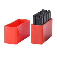 36 Pieces Alphabet Number Stamp Set Clear Legible Marks Steel Punch Stamps Machining Letter and Number Punch Set for Crafters, Leather Work