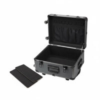 Telescoping Handle Rolling Tool Chest Large Capacity Equipment Case Long-Lasting Transport Container Heavy-Duty for Technicians, Construction Workers, Job Site, Jobsite, Workshop, Mobile