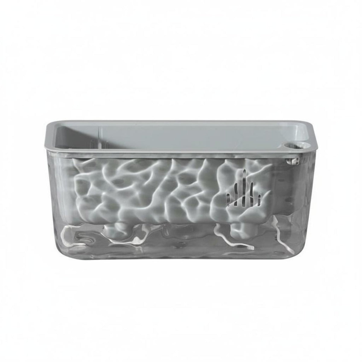Self-Watering Planter PET Material Transparent Plant Pot Glacier Textured Design Windowsill Greenery Planter for Balcony