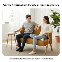 3 Pieces Nordic Design Two Armchairs and a Side Table space-saving Conversation Set Minimalist Aesthetic Indoor Furniture Leisure Seating for Apartment Dwellers, Hotel Managers, Living Room, Small Spaces, Balcony, Reception Area