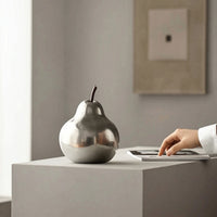 Pear Sculpture Modern Pear Ornament Nature-Influenced Fruit Ornament for Homeowners, Art Collectors, Entryway, Bookshelf