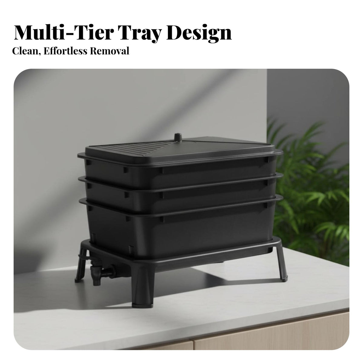 Red Wiggler Farming Box Easy to Use Vermicompost Bin Kitchen Waste Composter Composting Creature Farm