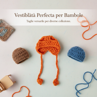 Hand-Knitted Cartoon Doll Headwear Accessory for DIY Crafts