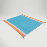 Picnic Blanket and Camping Mat for Family Picnic, Waterproof Mat and Beach Blanket with Corner Loops, 210D Polyester Beach Gear, Compact Pouch