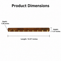 Wooden Wall Hooks, Modern Minimalist Wall Hook Rack, Coat and Hat Hooks for Entryway, Adhesive & Screw Mount