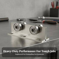 Sliding Door Track Wheel Stainless Steel Hanging Door Trolley Wheel Hanging Rail Pulley Kit Effortless Functioning