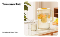Large Capacity Beverage Pitcher Sealed Lid Refrigerator Drink Container with Spout Leak-Tight Seal Iced Tea Pitcher with Infuser for Picnic, Party