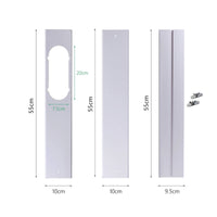 3 Pieces Light Gray-White Portable Air Conditioner Window Seal Panel Flat Portable a and C Window Kit Panel Straight-Edged Cooling Accessory Oval Cutout