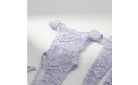 Split-Skirt Dress with Stockings High Slit Lace Dress with Underwear off-the-Shoulder Clothing for Hobbyists