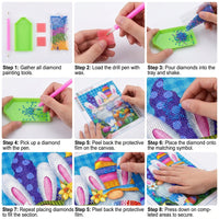 Easter DIY Painting Kit Sparkling Crystals 5D Crystal Craft Handmade Craft Set for Crafters, Wall Decor, Living Room