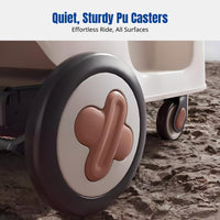 2-in-1 Pushchair & Ride-On Walker, Multifunctional, Music Steering Wheel, For Children, Home Playground