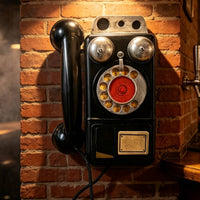 Vintage Telephone Decor Compact Retro Wall-Mounted Telephone Prop Artistic Geometric Antique for Photography Studio