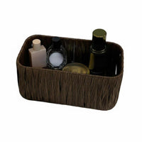 Imitation Rattan Weave container multi-purpose-use Desktop Container Built-in Handles