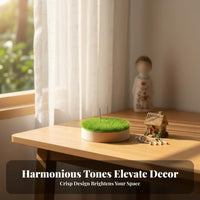 Lawn Effect Artificial Grass Display Disc Pastoral Theme Doll Base Round Design Figure Stand Versatile Application for Collectors, Photographers, Desk Decoration, Miniature Scenes, Miniature Scene Building, Photo Shoots