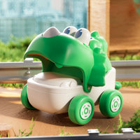 Pull-String Toy Car Open Mouth Dinosaur Toy Car Big Eyes