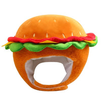 Burger Hat Humorous Burger Costume Hat Novelty Design Soft Burger Headpiece for Cosplay