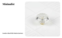 Transparent Design Single Hole Furniture Handle Simple Installation Clear Acrylic Knob Easy to Install