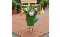 Decorative Cartoon Bird Flower Pot Whimsical Bird Design Pot Sturdy for Kindergarten, Lawn, Balcony