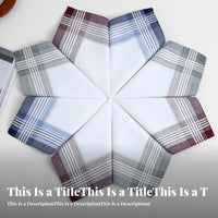 Large 40x40cm Size Plaid Cotton Handkerchief Soft and Comfortable Plaid Handkerchief Absorbent for Gentlemen, Business Attire, Formal Events