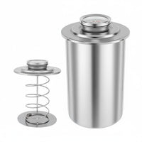 Meat Cooker with Thermometer Multifunctional Stainless Steel Steaming Canister