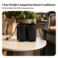 Mesh Cup Holder Bag Rear Storage Pocket Lightweight Luggage Handle Cup Holder Bag Suitcase Handle Organizer Multiple Pockets Black