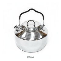 Portable Camping Kettle Stainless Steel Camping Kettle Anti-Scald Handle Portable Campfire Teapot for Campers, Hikers