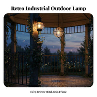 Weather Resistant Vintage Waterproof Hanging Light Anti Vintage Outdoor Hanging Light Rust-Proof for Gazebo, Balcony, Courtyard