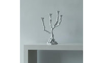 Tree Branch Form Candelabra Holder Metal Tree Branch Candelabra Artistic Candle Holder with Four Sockets for Tabletop