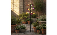 Colorful Three-Tier Wind Rotator Outdoor Garden Rotator with Stake Decorative Kinetic Sculpture Sturdy for Homeowners