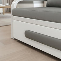 Space-Saving Foldable Storage Sofa Bed Easy Conversion Extendable Sleeper Sofa Heavy Duty Frame Multi-Functional Daybed Solid Wood Slats for Small Apartment, Living Room, Balcony