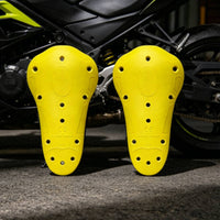CE Level II Certified Motorcycle Elbow Protectors Molded Plastic Hard-Shell Elbow Guards Vented Design Motorcycle Protective Gear Textured Surface