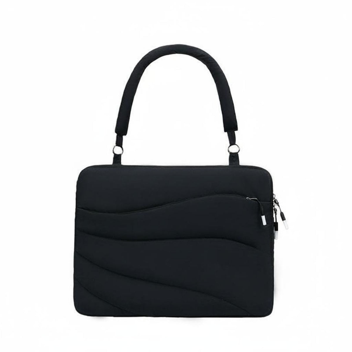 Cloud Design Puffer Computer Bag Lightweight Quilted Laptop Tote for Commute, Office