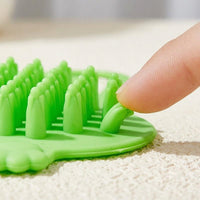 Cat Brush and Silicone Toy for Boredom, Strap Mount Scratcher for Table Legs, Professional Grooming Handheld Tool, 170*150mm Lightweight 61g