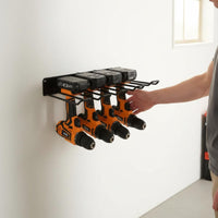 Power Tool Storage Rack Space Saving Wall Mounted Drill Holder Power Tool Organizer