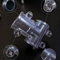 Metal T-Leg Clamp Screw-Fastened Drum Rack T Clamp Silver Drum Rack Tube Clip Stable for Drummers, Technicians, Stage