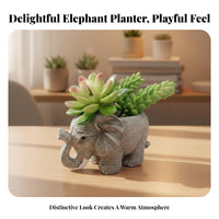 Elephant Planter European Design Resin Elephant Pot Resin Creature Planter Decoration Cute Design Fleshy Plant Creature Pot