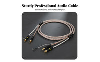 Tonearm Audio Cable Single Crystal Copper Turntable Phono Cable Gold Shielded Phono Interconnect for Audiophiles, High-Fidelity Enthusiasts