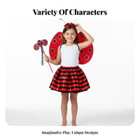 Kids Costume Set Antennae Headband Costume Set Pretend Play Fun Young Child Dress up for Preschoolers, Girls, Halloween, Birthday Parties