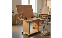 Adjustable Still Life Table Rectangular Tilting Drawing Table Space-Efficient Art Furniture for Sketching