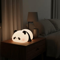 Gift Idea Cute Panda Night Light Portable Panda Silicone Lamp Rechargeable Silicone Night Light 3-Level Dimmable for Children, Bedroom