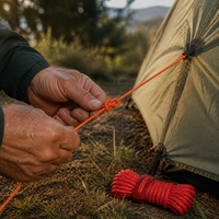 Reflective 5mm Guy Rope for Camping Tents and Tarps, Heavy-Duty Outdoor Windproof Paracord