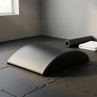 PU Curved Incline Ab Mat Stitched Edges Abdominal Exercise Mat Leather-Like Sit up Pad Glossy