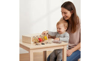 Child-Led Educational Inspired Wooden Lock and Key Toy Early Learning Wooden Lock Box Polished Edges Toddler Unlocking Busy Box CPC & CE Certified for Toddlers, Daycare