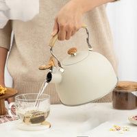 Sound-Notifying Teapot Kettle Loud Whistle Stainless Stainless Kettle Kettle Induction Compatible Hot Water Boiler for Families