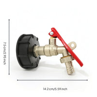 IBC Tote Adapter with Shutoff Heavy Duty Tote Tank Drain Adapter Easy to Install for Garden Watering