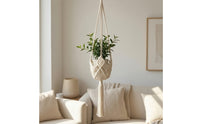 Indoor Macrame Plant Hanger Bohemian Hanging Plant Holder Handmade Hanging Planter Basket Decorative for Balcony, Window